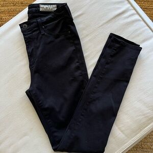 AG Adriano Goldschmied for Anthropologie Women’s 25 High Rise Skinny Jeans Black